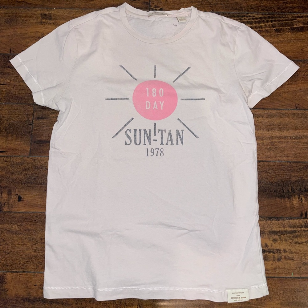Scotch and soda pink men’s t shirt new
